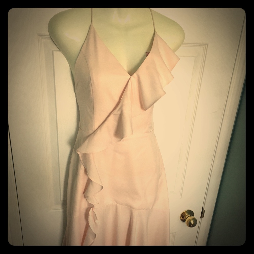 Pink blush bridesmaid dress